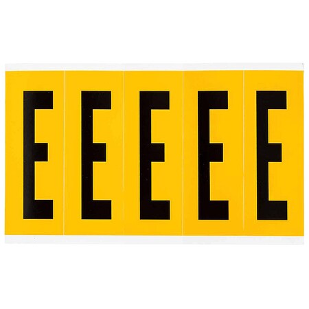 Letter Label, E, 5in.Hx1-3/4in.W, Vinyl MPN:1560-E