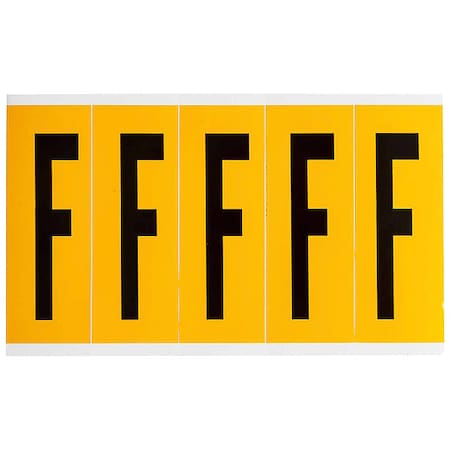 Letter Label, F, 5inHx1-3/4inW, No. Cards 1 MPN:1560-F