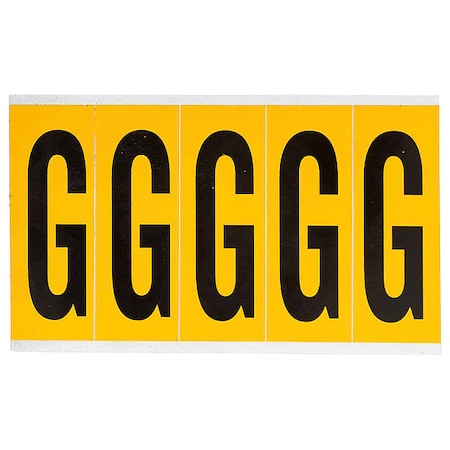 Letter Label, G, 5inHx1-3/4inW, No. Cards 1 MPN:1560-G
