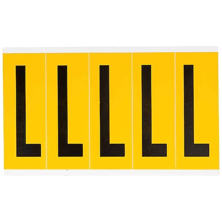 Letter Label, L, 5in.Hx1-3/4in.W, Vinyl MPN:1560-L