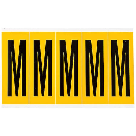Letter Label, M, 5in.Hx1-3/4in.W, Vinyl MPN:1560-M