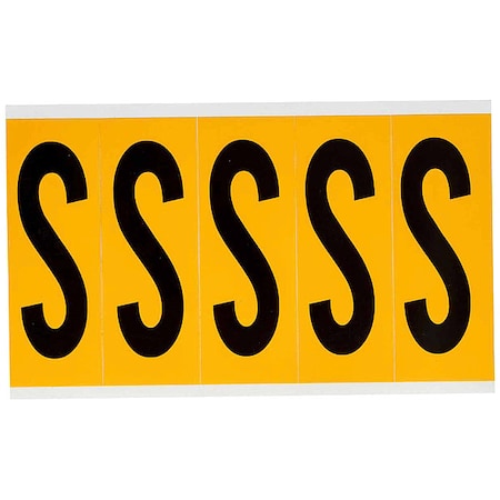 Letter Label, S, 5inHx1-3/4inW, No. Cards 1 MPN:1560-S