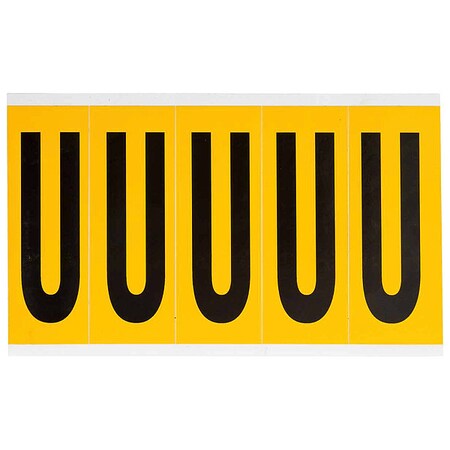 Letter Label, U, 5in.Hx1-3/4in.W, Vinyl MPN:1560-U