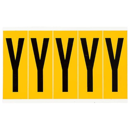 Letter Label, Y, 5in.Hx1-3/4in.W, Vinyl MPN:1560-Y