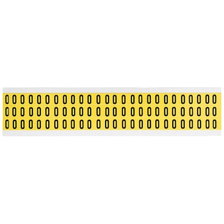 Number Label, 0, 1/2in.Hx11/32in.W, Vinyl MPN:3410-0
