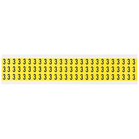Number Label, 3, 1/2in.Hx11/32in.W, Vinyl MPN:3410-3