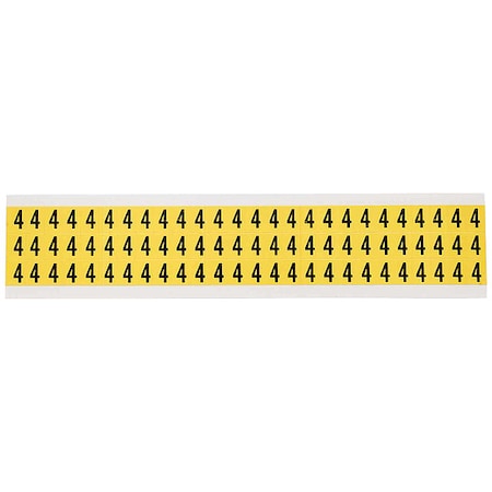 Number Label, Vinyl, 1/2 in H, 3/8 in W MPN:3410-4
