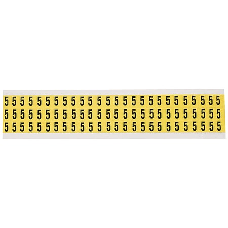 Number Label, Vinyl, 1/2 in H, 3/8 in W MPN:3410-5