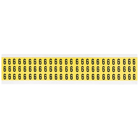 Number Label, Vinyl, 1/2 in H, 3/8 in W MPN:3410-6