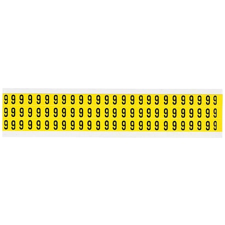 Number Label, 9, 1/2in.Hx11/32in.W, Vinyl MPN:3410-9