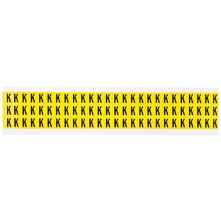 Letter Label, K, 1/2in.Hx11/32in.W, Vinyl MPN:3410-K