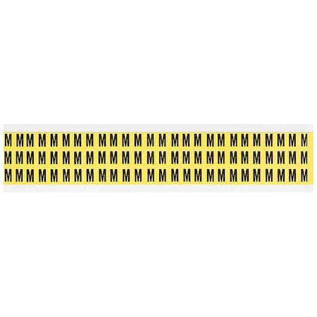 Letter Label, M, 1/2in.Hx11/32in.W, Vinyl MPN:3410-M