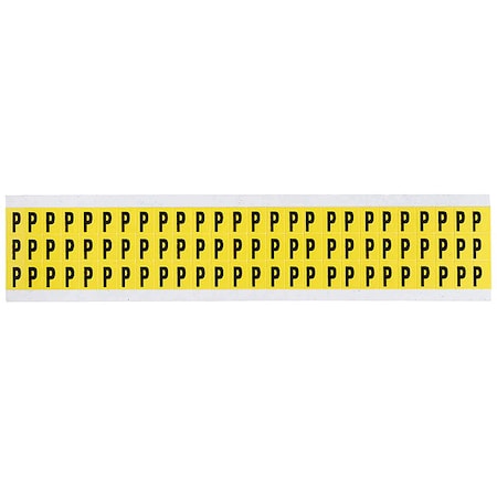 Letter Label, P, 1/2in.Hx11/32in.W, Vinyl MPN:3410-P