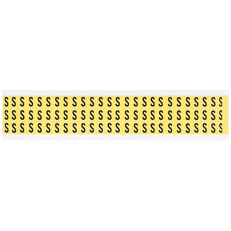 Letter Label, S, 1/2in.Hx11/32in.W, Vinyl MPN:3410-S