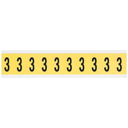 NumberLabel, Vinyl, 1-1/2inH, 7/8inW MPN:3430-3