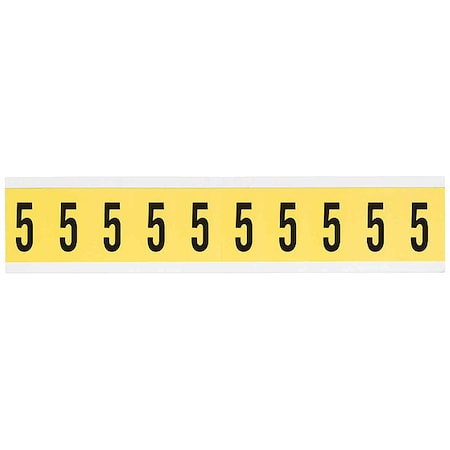 Number Label, 1in.H Character, Vinyl Cloth MPN:3430-5