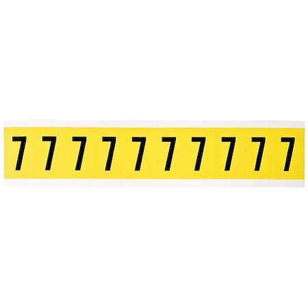 NumberLabel, Vinyl, 1-1/2inH, 7/8inW MPN:3430-7