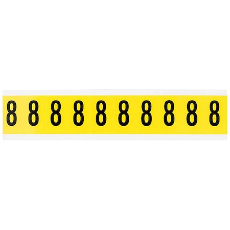 NumberLabel, Vinyl, 1-1/2inH, 7/8inW MPN:3430-8