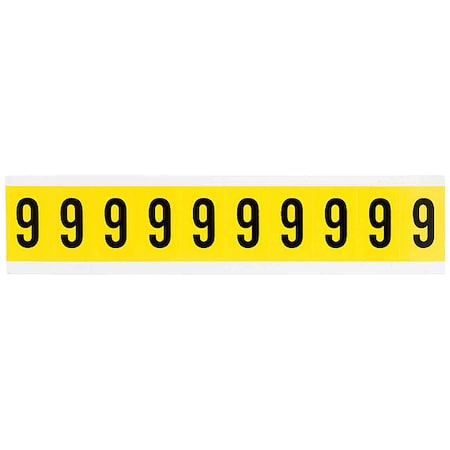 NumberLabel, Vinyl, 1-1/2inH, 7/8inW MPN:3430-9