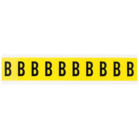 Letter Label, B, 1-1/2in.Hx7/8in.W, Vinyl, PK10 MPN:3430-B