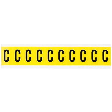 LetterLabel, Vinyl, 1-1/2inH, 7/8inW MPN:3430-C