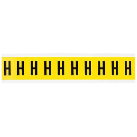 Letter Label, H, 1-1/2in.Hx7/8in.W, Vinyl MPN:3430-H