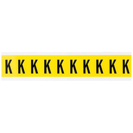 LetterLabel, Vinyl, 1-1/2inH, 7/8inW MPN:3430-K