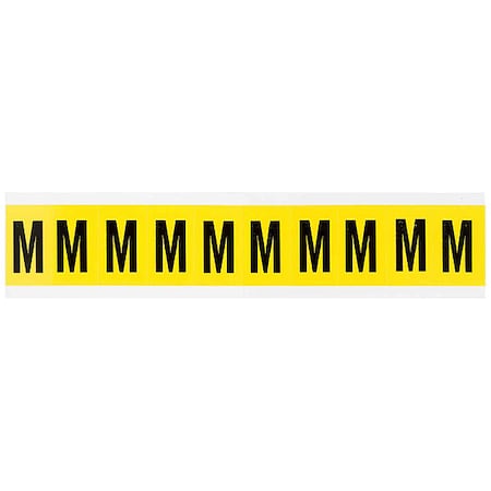 Letter Label, M, 1-1/2in.Hx7/8in.W, Vinyl MPN:3430-M