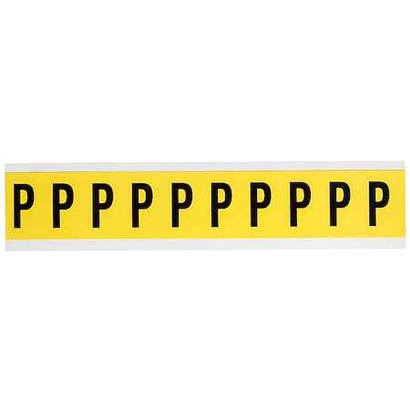 Letter Label, P, 1-1/2in.Hx7/8in.W, Vinyl MPN:3430-P