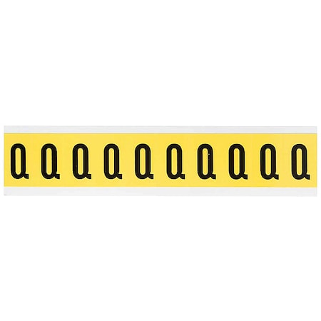 Letter Label, Q, 1-1/2in.Hx7/8in.W, Vinyl MPN:3430-Q