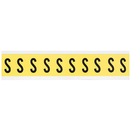 Letter Label, S, 1-1/2in.Hx7/8in.W, Vinyl MPN:3430-S