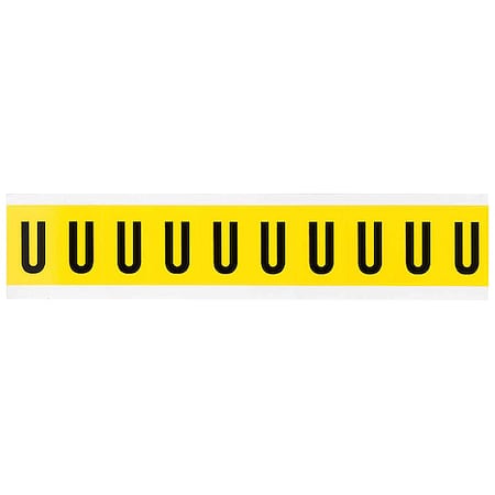 Letter Label, U, 1-1/2in.Hx7/8in.W, Vinyl MPN:3430-U