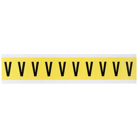 Letter Label, V, 1-1/2in.Hx7/8in.W, Vinyl MPN:3430-V