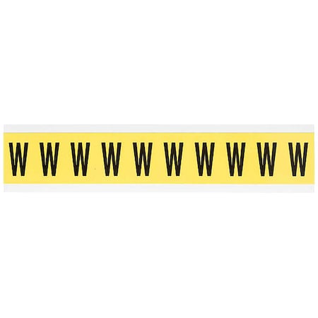 Letter Label, W, 1-1/2in.Hx7/8in.W, Vinyl MPN:3430-W