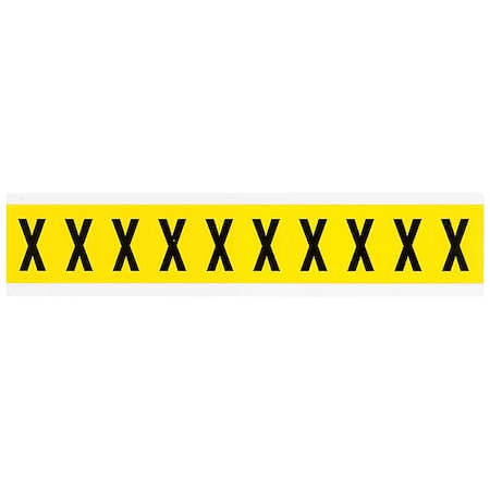 Letter Label, X, 1-1/2in.Hx7/8in.W, Vinyl MPN:3430-X