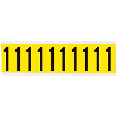 NumberLabel, Vinyl, 2-1/4inH, 7/8inW MPN:3440-1