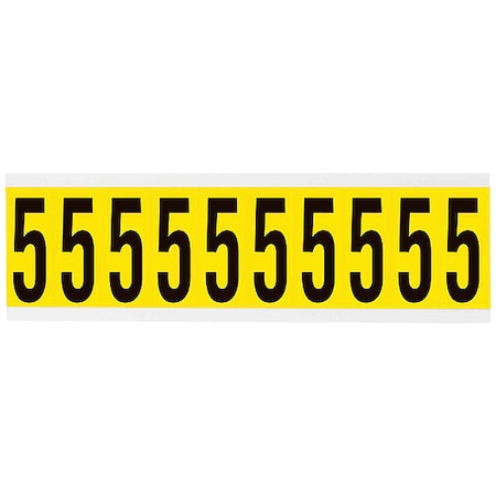 NumberLabel, Vinyl, 2-1/4inH, 7/8inW MPN:3440-5