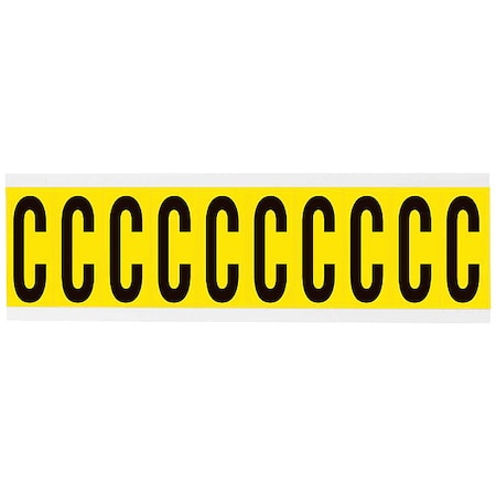 Letter Label, C, 2-1/4in.Hx7/8in.W, Vinyl MPN:3440-C