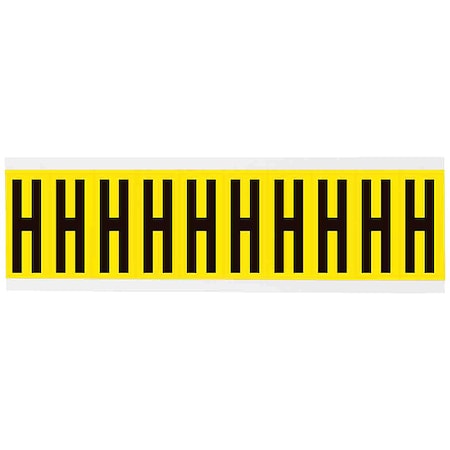 Letter Label, H, 2-1/4in.Hx7/8in.W, Vinyl MPN:3440-H