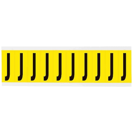 Letter Label, J, 2-1/4in.Hx7/8in.W, Vinyl MPN:3440-J