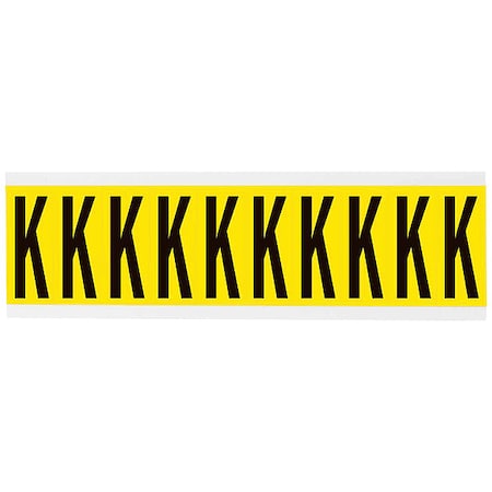 Letter Label, K, 2-1/4in.Hx7/8in.W, Vinyl MPN:3440-K