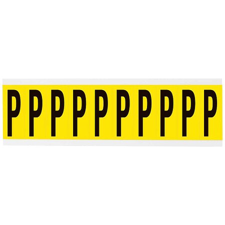 Letter Label, P, 2-1/4in.Hx7/8in.W, Vinyl MPN:3440-P