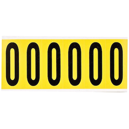 NumberLabel, Vinyl, 3-1/2inH, 1-1/2inW MPN:3450-0
