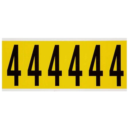 NumberLabel, Vinyl, 3-1/2inH, 1-1/2inW MPN:3450-4