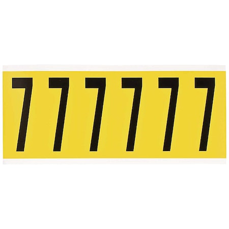 NumberLabel, Vinyl, 3-1/2inH, 1-1/2inW MPN:3450-7