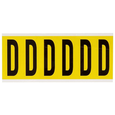 LetterLabel, Vinyl, 3-1/2inH, 1-1/2inW MPN:3450-D