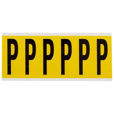 LetterLabel, Vinyl, 3-1/2inH, 1-1/2inW MPN:3450-P