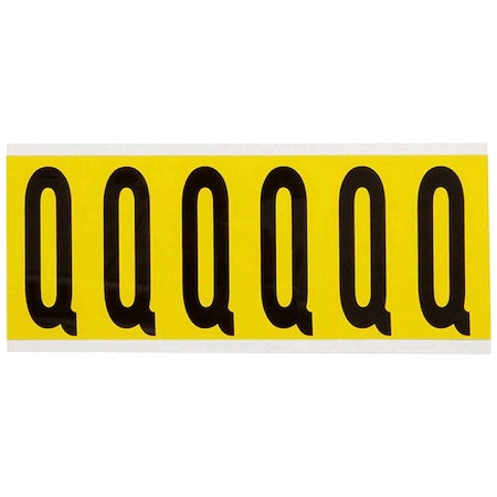 LetterLabel, Vinyl, 3-1/2inH, 1-1/2inW MPN:3450-Q