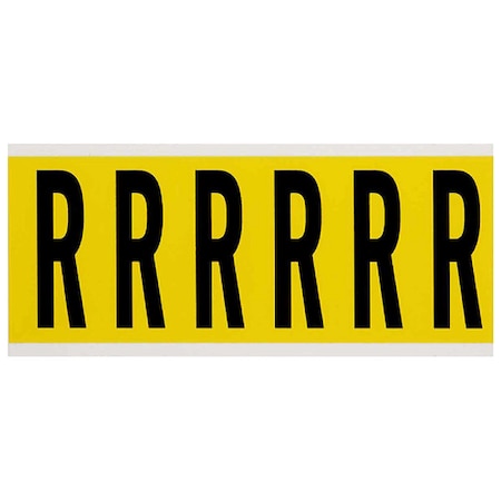 LetterLabel, Vinyl, 3-1/2inH, 1-1/2inW MPN:3450-R