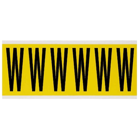 LetterLabel, Vinyl, 3-1/2inH, 1-1/2inW MPN:3450-W